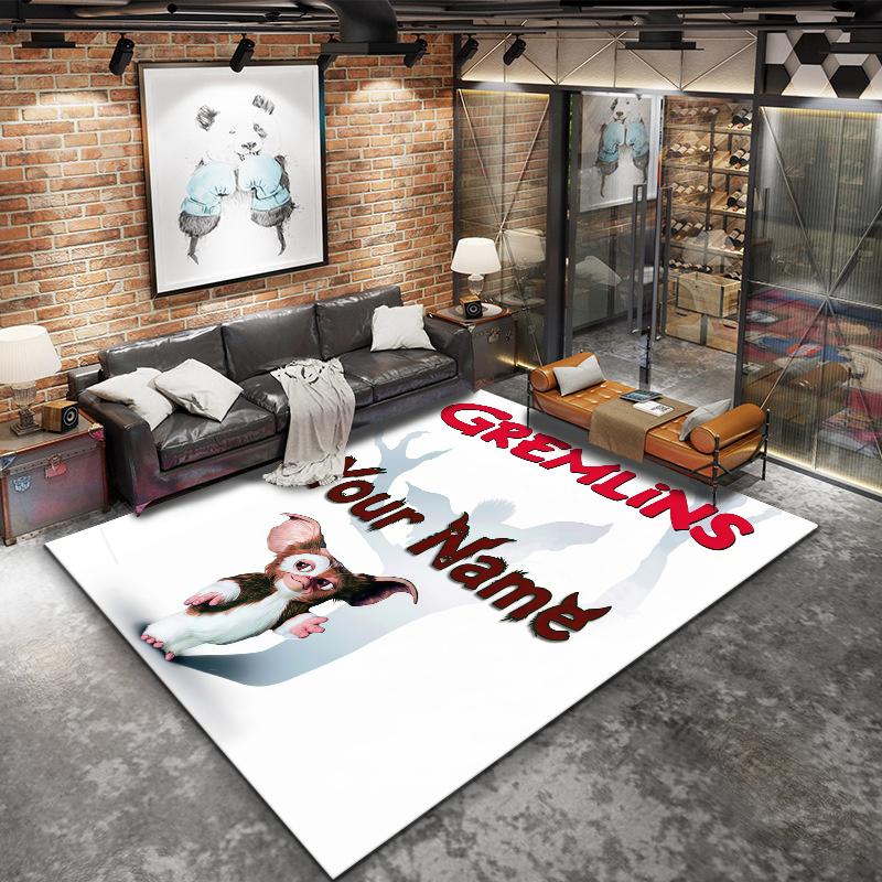 Gremlins Gizmo Custom Name Carpet Rug For Living Room Bedroom Home Sofa Decoration Kids Play Nonslip Floor Mat