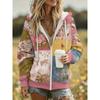Damen Western Ethno-Print Pullover Hoodie Lässiger Retro-Print Kapuzenpullover Damenbekleidung Oberteile