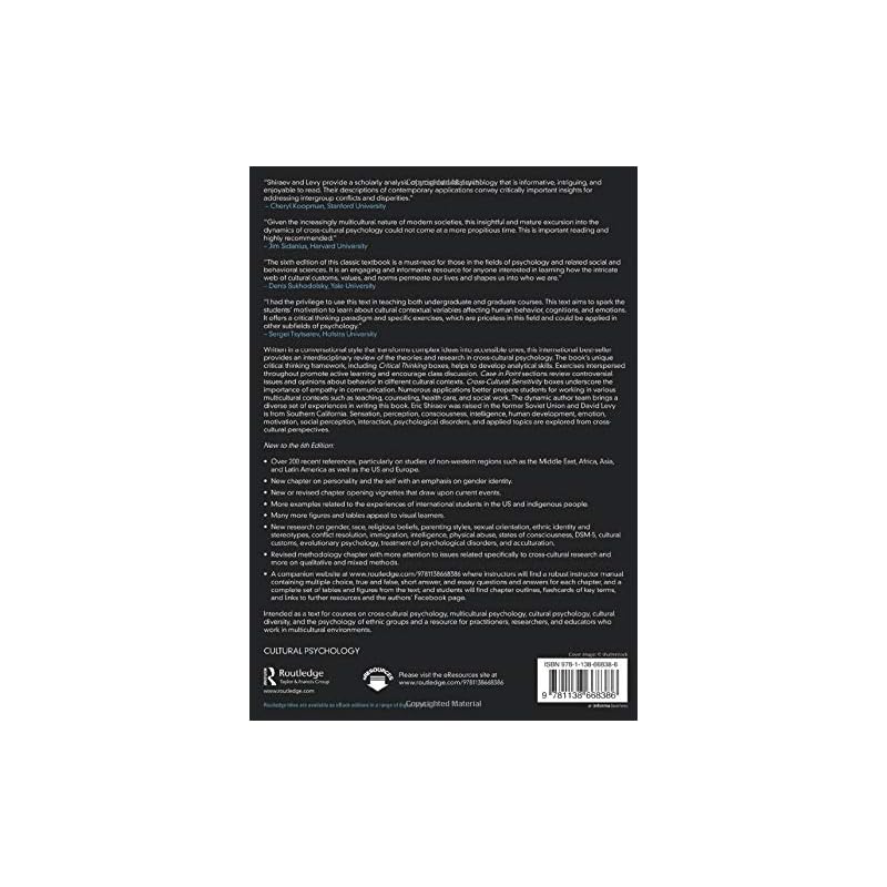 CrossCultural Psychology: Critical Thinking and Contemporary Applications, Sixth Edition
