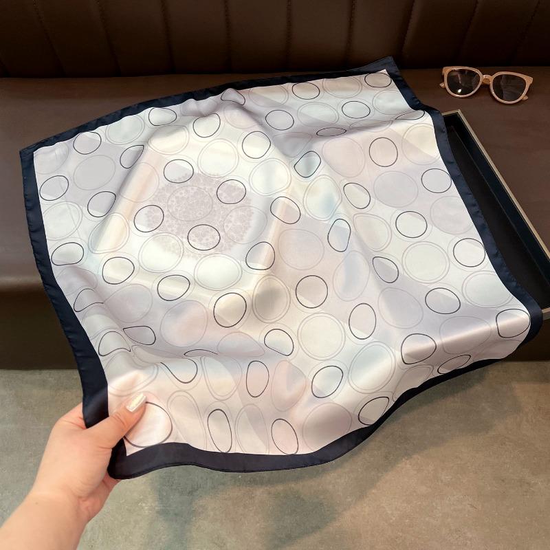 Women S Korean Style Geometric Square Scarf For Spring Summer Neck Decoration