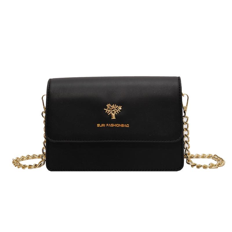 

Сумка женская новая 2024 модная корейская версия сумка через плечо простой дизайн сумка-мессенджер цепочка женская сумка ins маленькая квадратная сумка чёрный