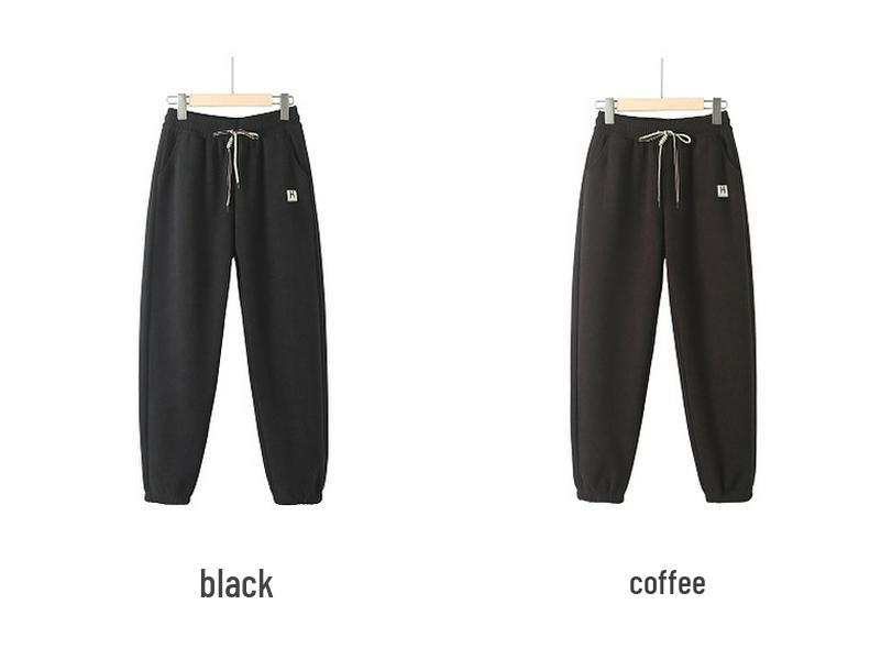 Mom's High-Waisted Tapered Pants - Plus Velvet, Midweight, Casual, Spring-Fall, Winter Wear