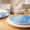 Abode Homewares Design OCEANIC OMBRE Large Dinner Approximately 27cm Cafe Dishwasher Birthday Gift for Melamine DN22913176 [Ethical, Unbreakable,