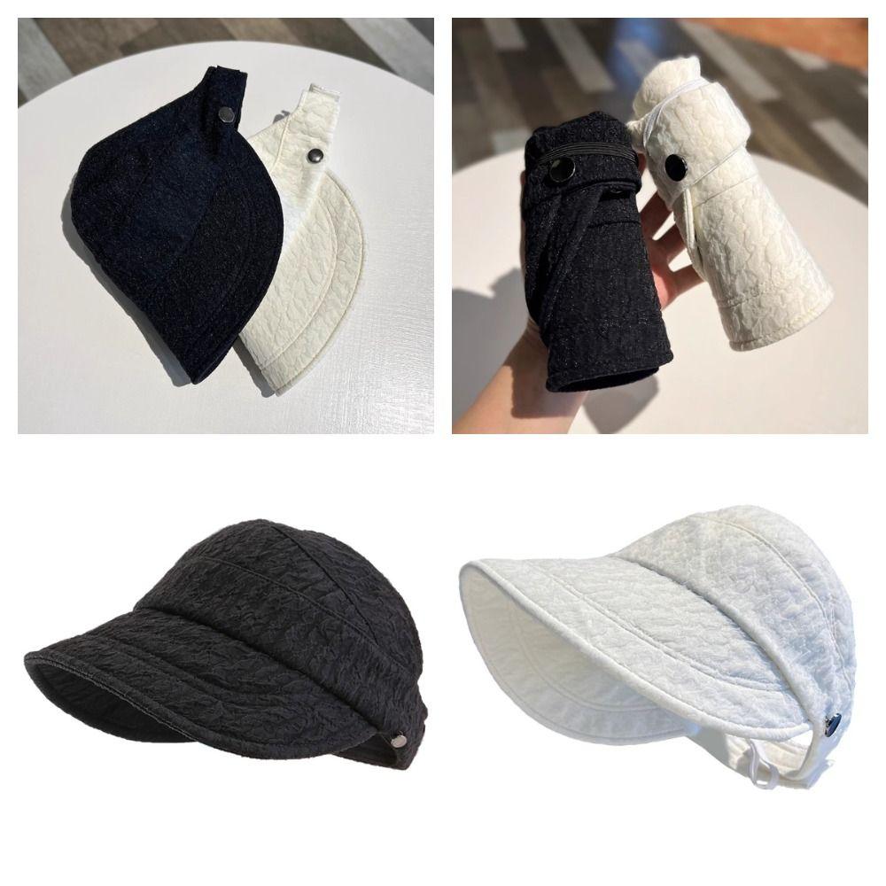 Adjustable Summer Wide Brim Sunhat Foldable Beach Bucket Hat Sun Protection Hats  Holiday