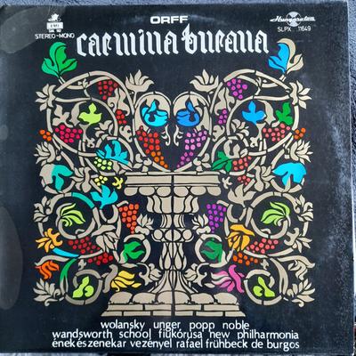Disco LP CARL ORFF  Carmina Burana Cantiones Profanae SLPX11649 Hungaroton Hungría Clásico Usado