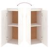 TV Cabinets Set of 2 White Solid Pine Wood