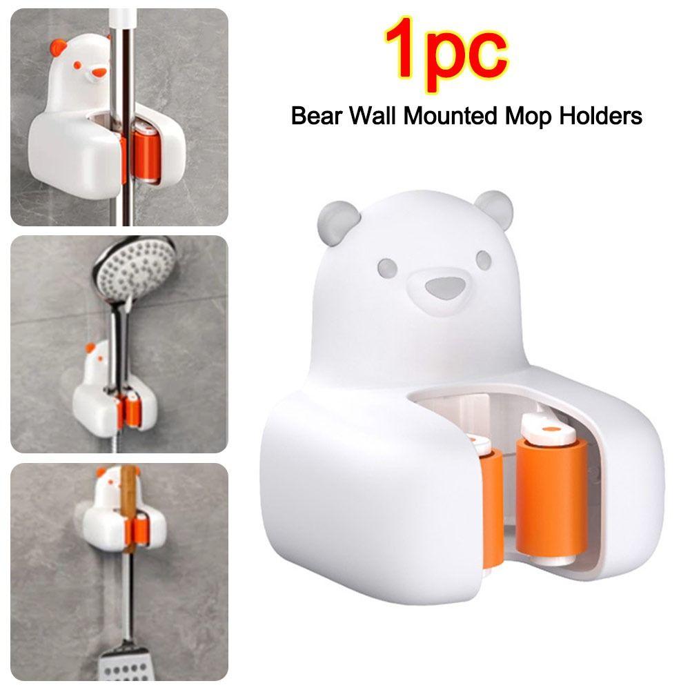 

Wall Mounted Mop Clip Non Slip Brush Broom Hanger Racks Kitchen Bathroom Storage Accessories