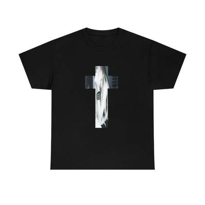 Letní Americké Retro Ins Cross Hip Hop Grafické Tričko Módní Streetové Oblečení Punk Goth Y2K Top s Polovičním Rukávem
