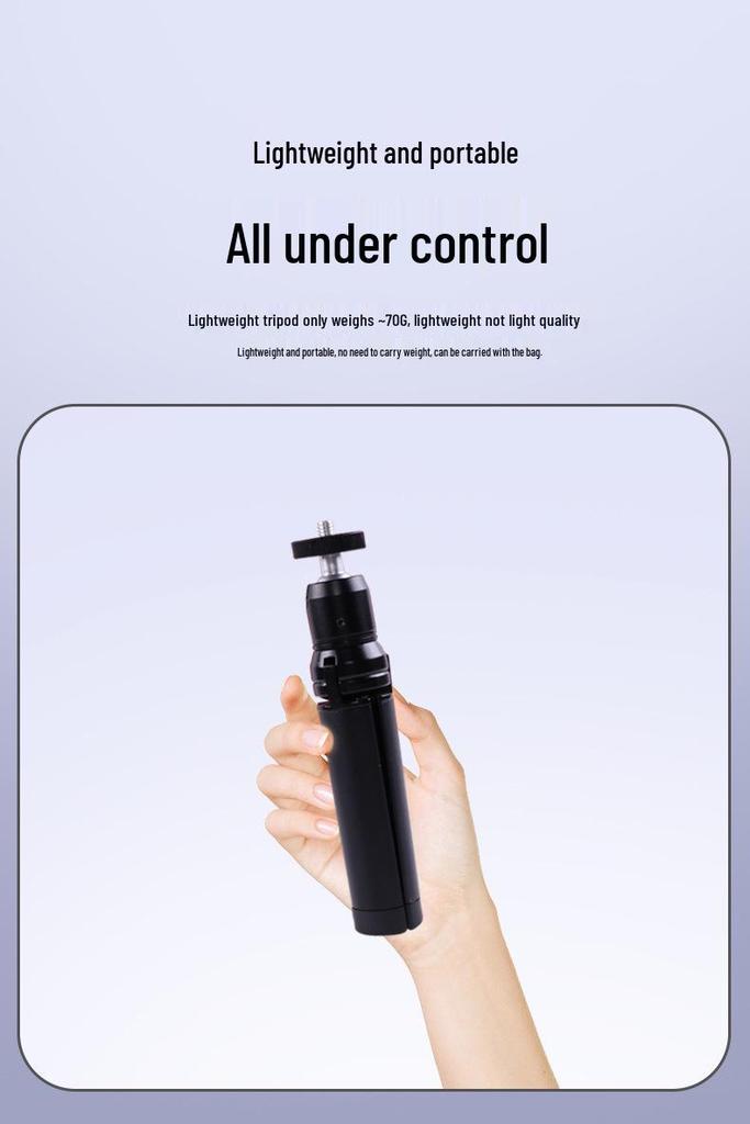 Adjustable Aluminum Camera Tripod: Four-Stage Portable Desktop & Mobile Phone Holder