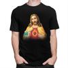 Custom Cool Sacred Heart Of Jesus T Shirt Men 100 Cotton Tshirt Casual Christian Catholic God Tees Streetwear Tshirt