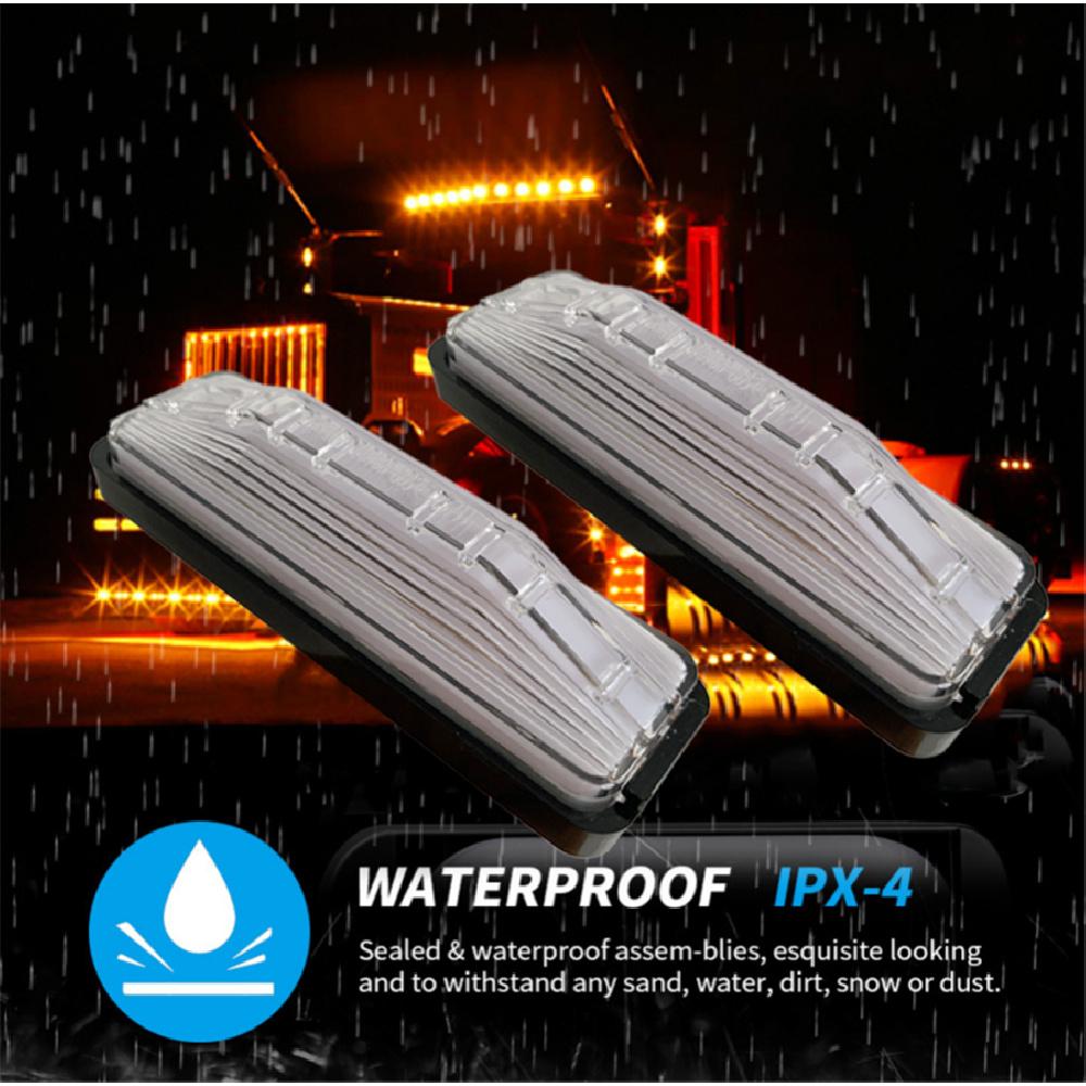 2Pcs Truck LED Light 12-24V 28LED Scanning Side Marker Turn Signal Warning Lights Tail Brake Light Emergency Signal for Trunk Trailer