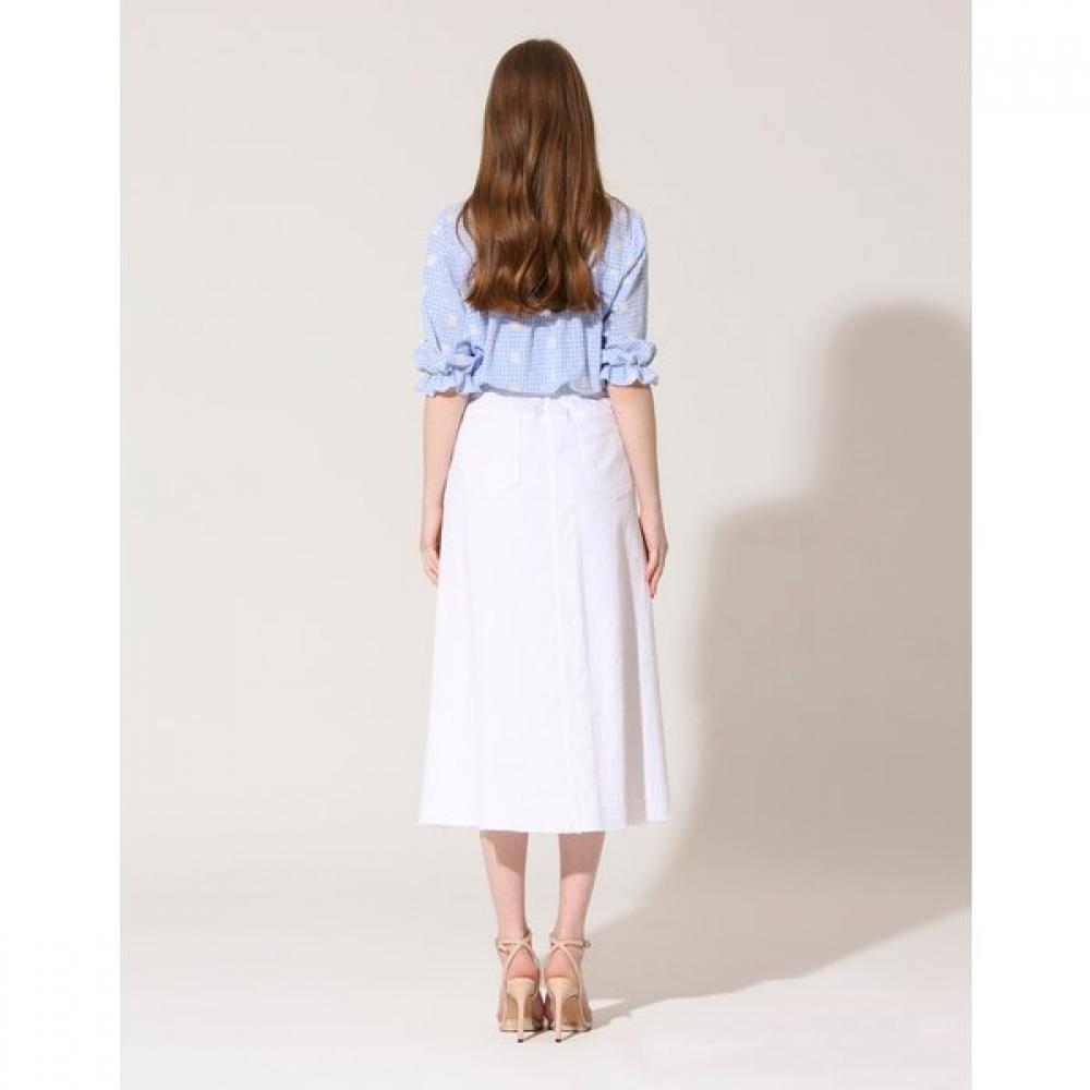 SON JUNG WAN Women Gem Buckle Pocket Denim Skirt Zjs6262020