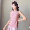 Womens Badminton Tennis Sportswear Set Sleeveless Top Skirt Fitness Running