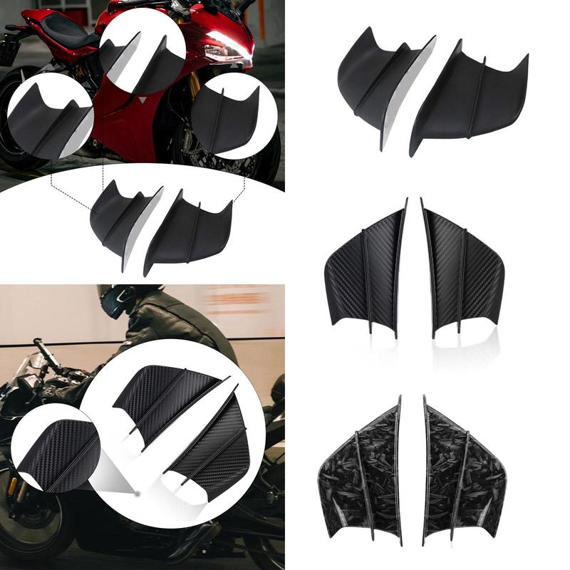 2x Motorbikes Front Side Air Wind Wing Replace Motorcycle Fairing Winglets