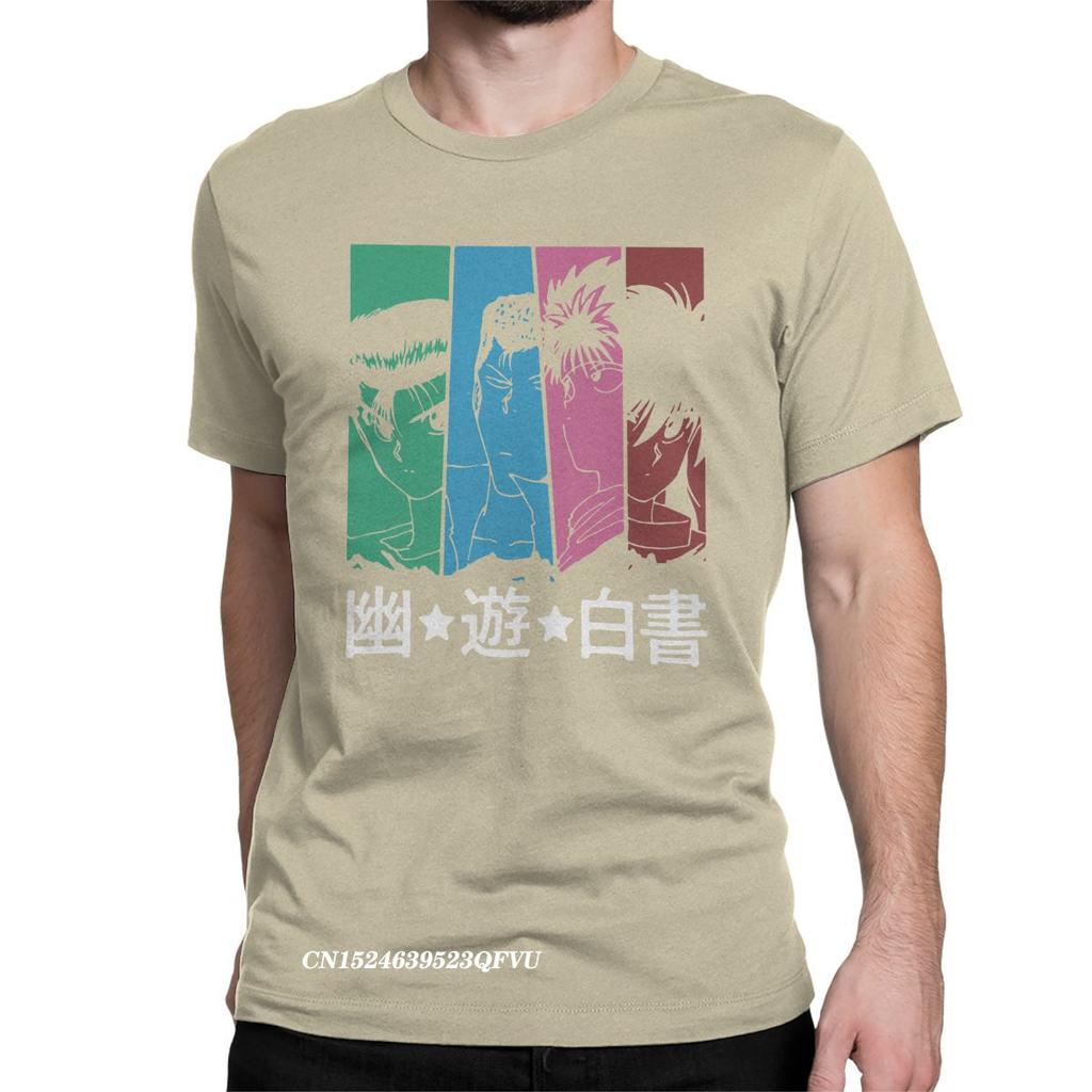 Awesome YuYu Hakusho Manga Anime Tee Shirt Men Manga Premium Cotton Tshirt Harajuku Tees Tops