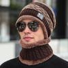 Men & Women Knitted Hat Plush Fur Lining Thick Warm Hat Suit Stylish Winter Hats Leisure Beanie Cap