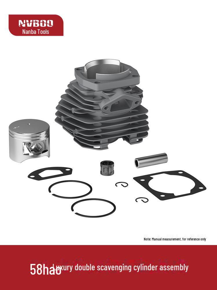 Chainsaw Cylinder & Piston Kit: 52/58CC