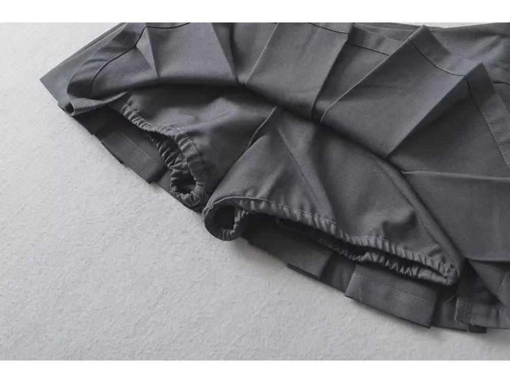 V-Waist Pleated High Waisted A-Line Mini Skirt – Sexy, College-Inspired Design