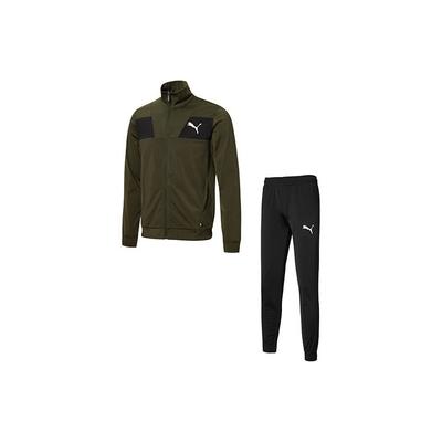Logo Print Zip Collar Sports Casual Jacket And Pants Set Men Set Dark-Green 848665-70