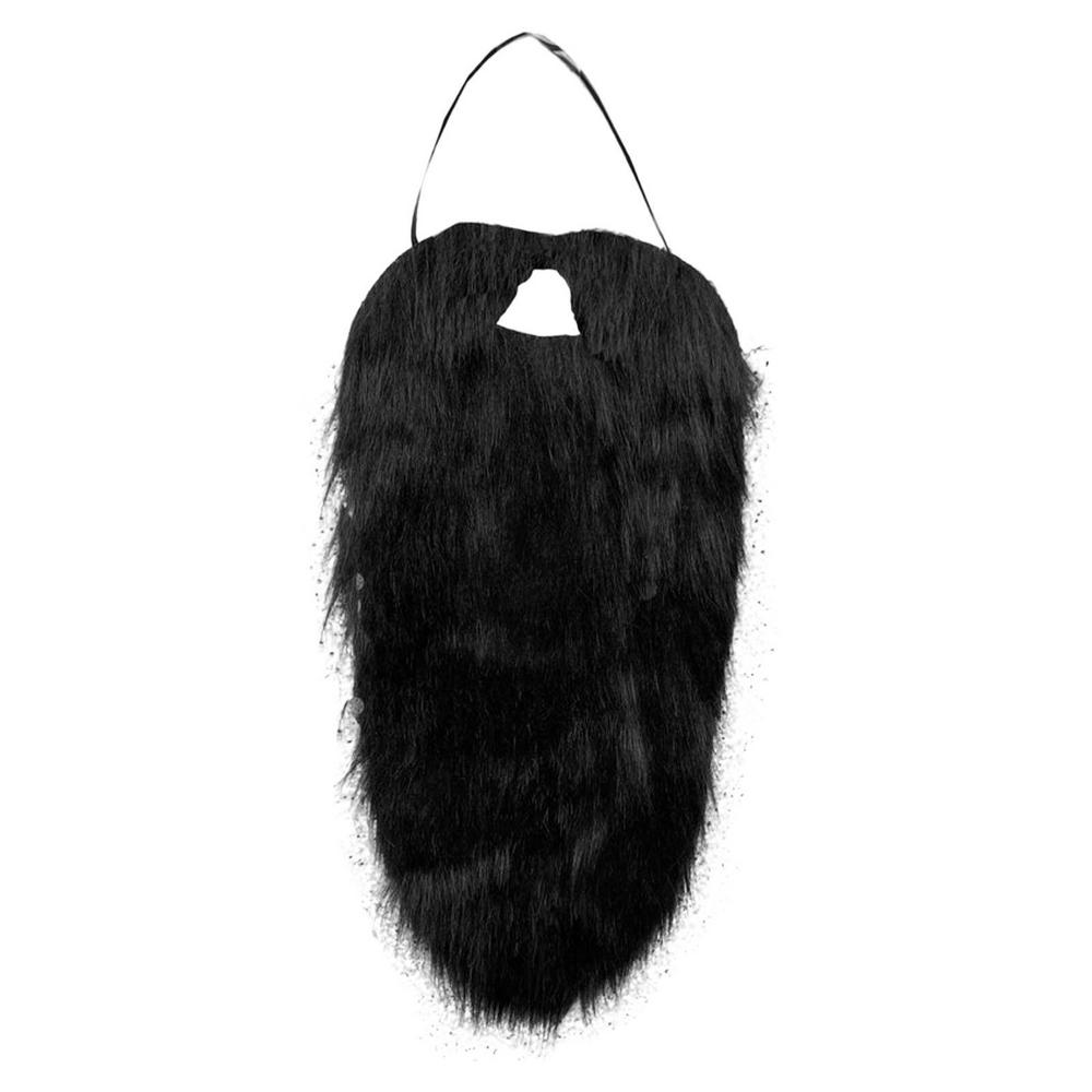 Сделай сам Карнавальная борода Длинная плюшевая борода Косплей Костюм Реквизит Усы Деда Мороза Сценический Рождество Хэллоуин Вечеринка Принадлежности чёрный