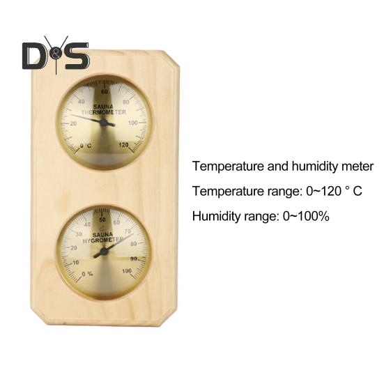 Sauna Thermometer Large Screen No Battery Required High Precise Wall-Mounted Temperature Monitoring 2-in-1 Sauna Digital Thermometer Hygrometer