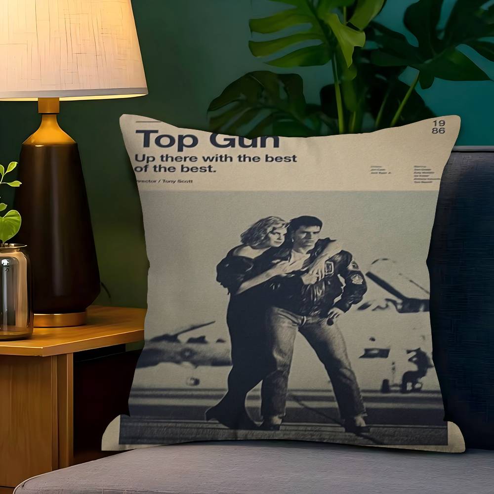 Classic Movie TV Series Top Gun Simple Personalized Picture Text Home Decorative Pillows Household Gifts 45x45cm