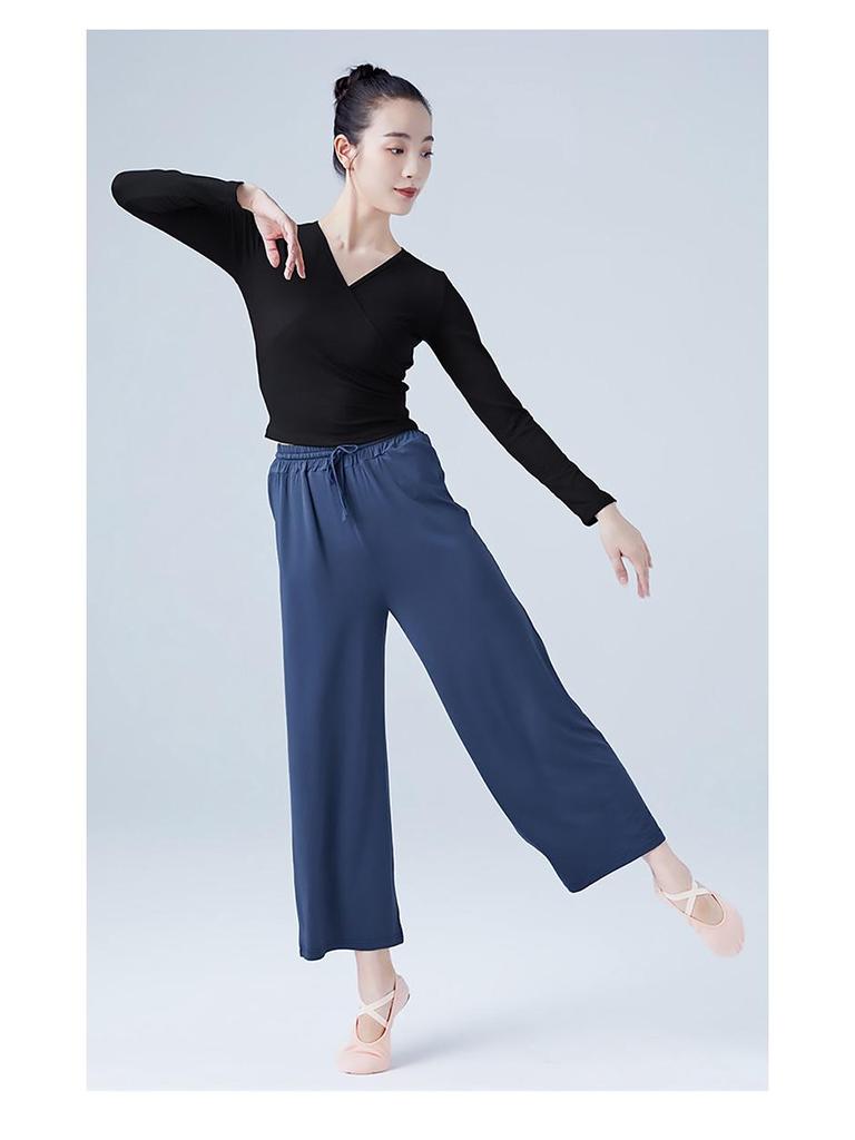 Eleganter Strick-Crossover-Cardigan für Erwachsene, Ballettkleid für den Herbst - Klassischer chinesischer Tanzstil