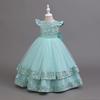 2025 New Elegant Girl Wedding Dress Sequined Mesh Princess Dress 4-12 Year Old Girl Graduation Party Prom Evening Dress