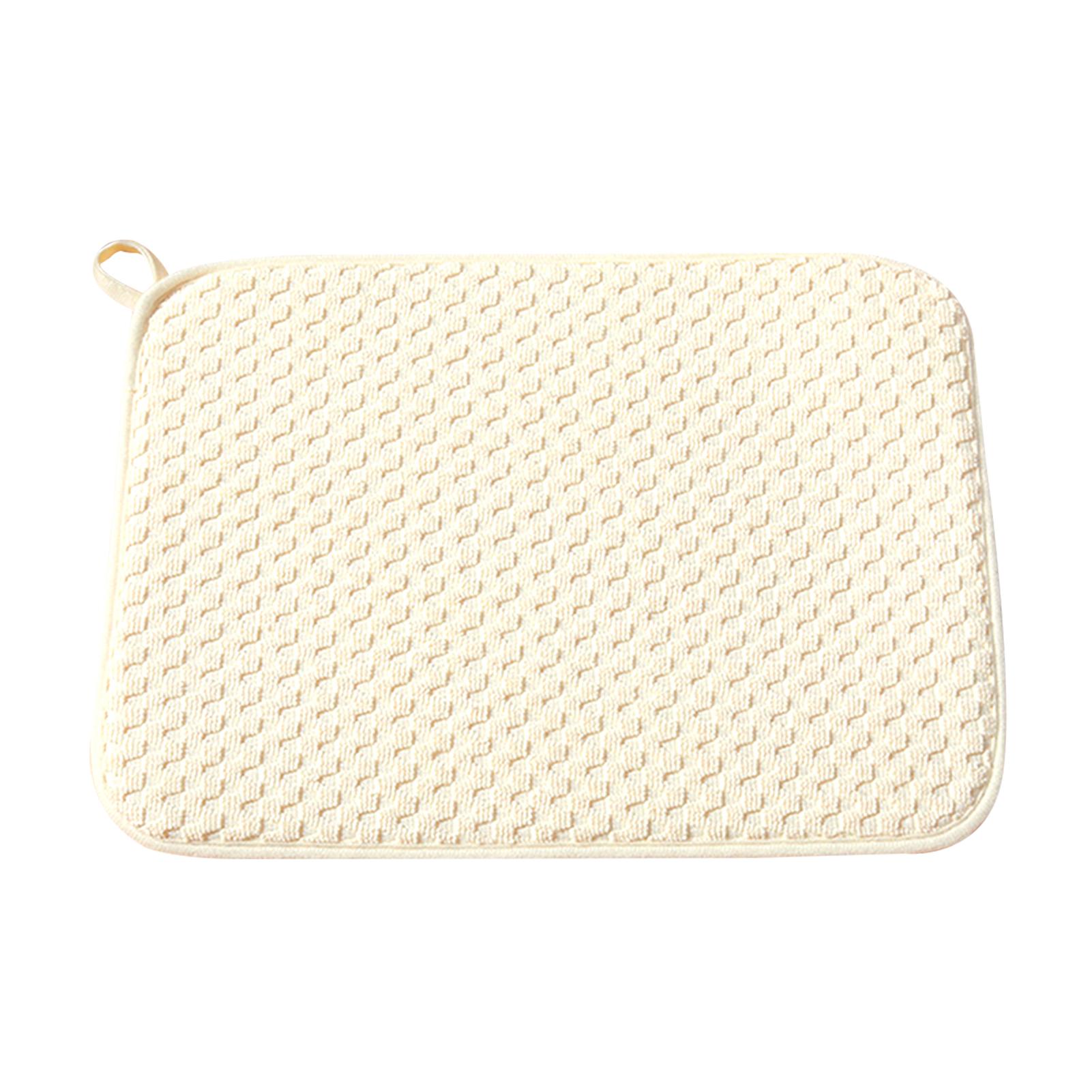 

Коврик для сушки посуды из микрофибры, впитывающий влагу, сушилка для посуды, быстросохнущие изоляционные прокладки, нескользящая подставка для посуды, подставка для стола на кухне 30x40cm бежевый