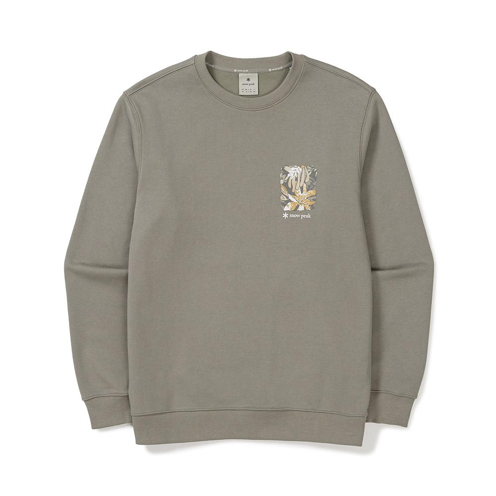 SNOWPEAK Tropical Graphic Sweatshirt Khaki Gray (S24FUFHT64)