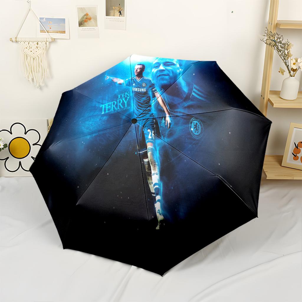 Football Player Goal Portable Automatic Umbrella Sturdy 8-Rib Shaft Lightweight for Outdoor Daily Use Elegant Umbrella Gift for Festivals