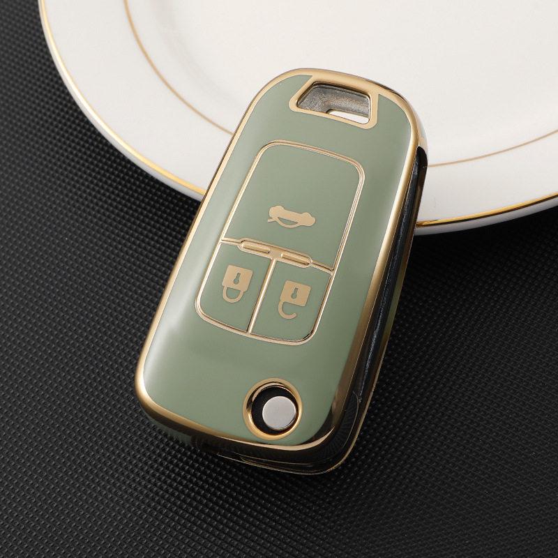 Gold-Trimmed Car Key Bag for 2020-2021 Buick Excelle & Chevrolet Cavalier