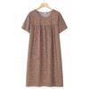 Middle-Aged and Elderly Sleepwear Homewear Short-Sleeved Female Spring and Summer Elderly Sleepwear Loose Homewear Dresses