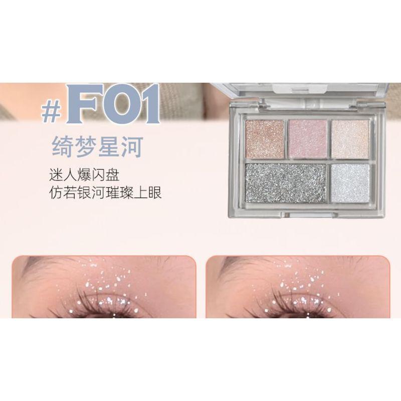 GELLA'S - 5 Colors Glaze Dream Eyeshadow Palette - F01