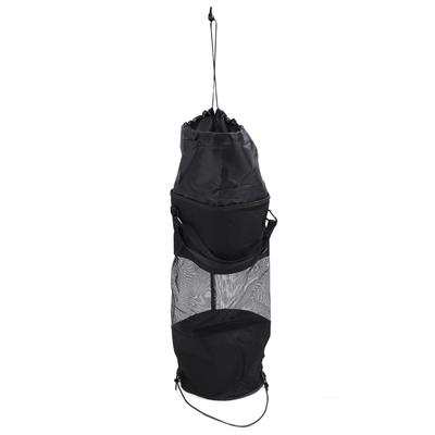 Poubelle de Bateau Tissu Oxford Noir Pliable Grande Ouverture Sac Poubelle Kayak pour Camping Pêche