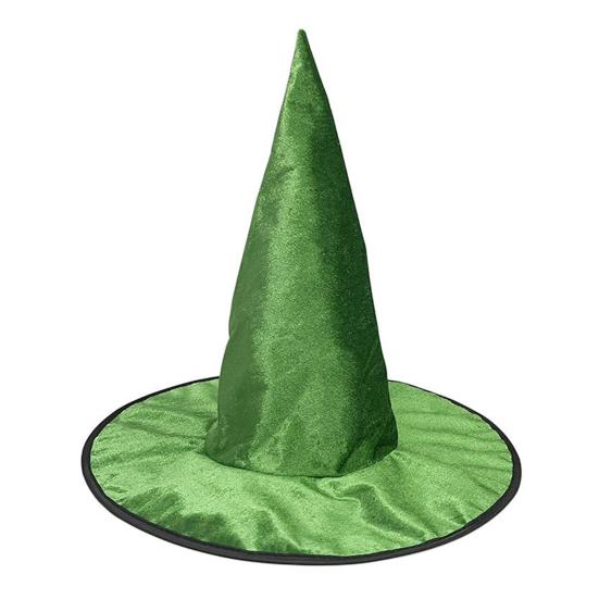 Masquerade Dress Up Hat Velvet Witch for Halloween Costume, Pointed Wizard Cap with Wide Dark Fantasy Costume Props Brim, Festival Headwear,