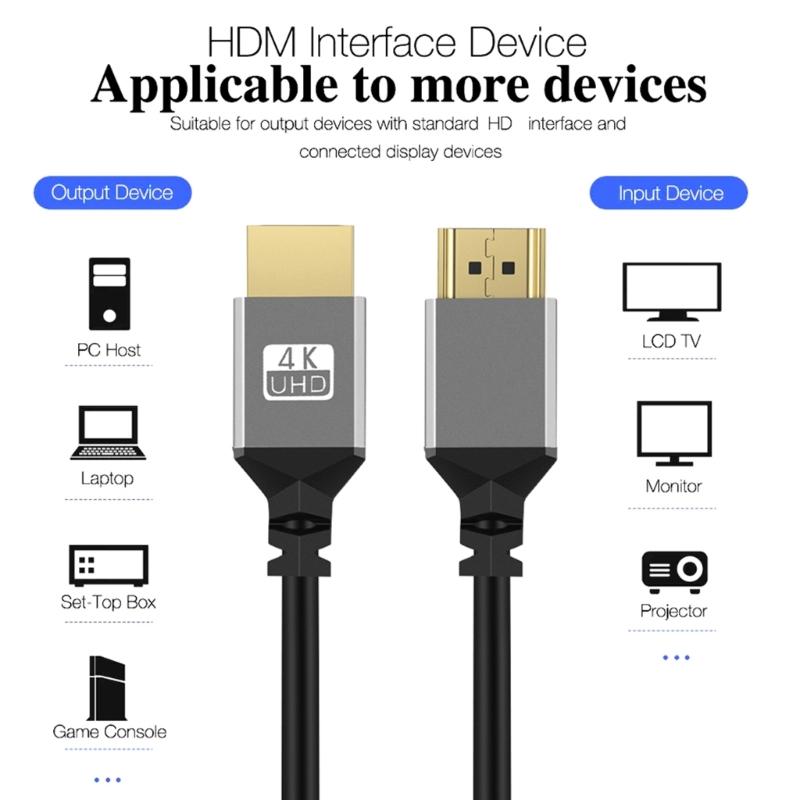 HDMI-compatible 4K Coiled Cable, HDMI-compatible 2.0 Version High Speed Cable, Male to Male Adapter Spring Spiral Cord