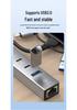 USB Hub with 100M Network Card - Driver-Free, Three-in-One, Laptop Multifunctional Extender