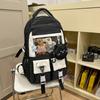 Large Capacity High School Student Backpack for Girls  Korean Version Harajuku Schoolbag  Casual and Cute Pain Bag  Junior High School Backpack
