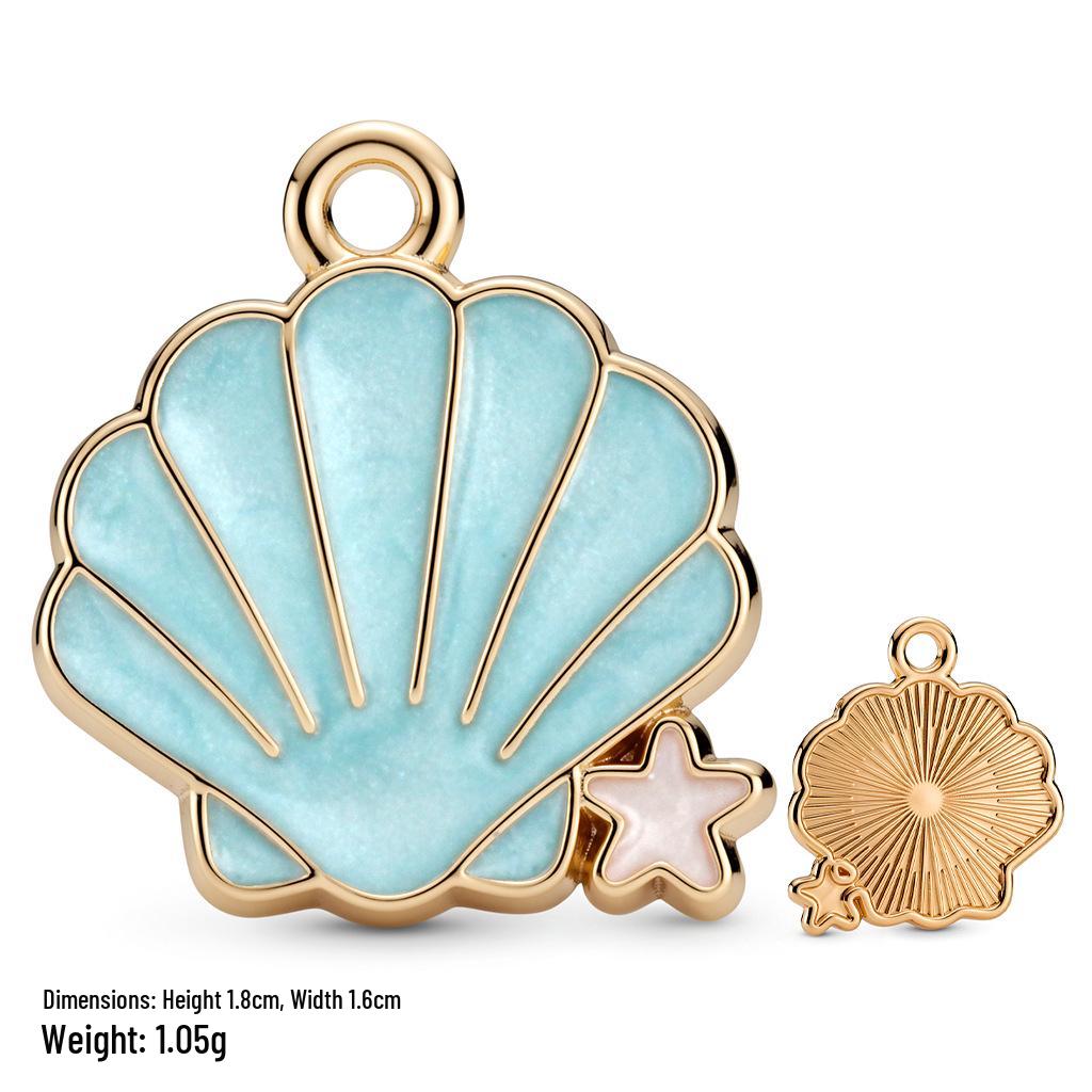 Colorful Alloy Ocean Charm Pendant for DIY Bracelets & Keychains