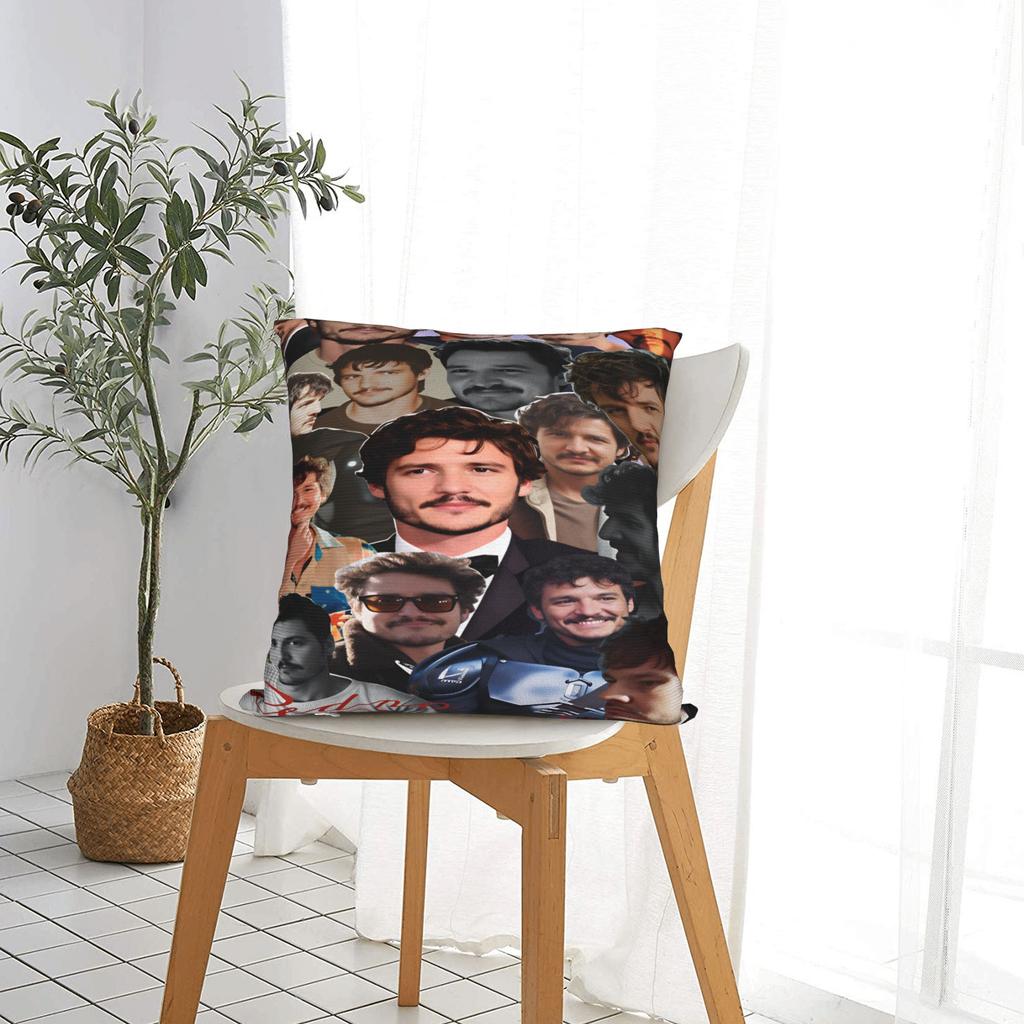Pillow Cover Pedro Pascal Retro Trendy Pillow Case For Living Room Bed Chair Pillowcases