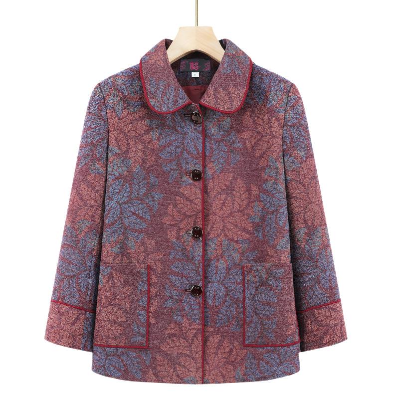 

Middle-aged Autumn Women s Coat Velvet Thick Winter Clothes for The Elderly XL