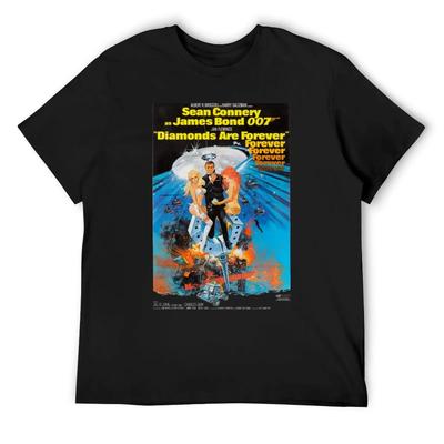 DIAMONDS ARE FOREVER BOND 007 T-Shirt Anime-Figuren Oversized T-Shirts für Männer