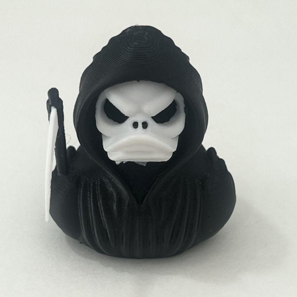Handicraft Halloween Duck Anime Figure 3D Printed Grim Reaper Duck Ornament  Desktop Decor