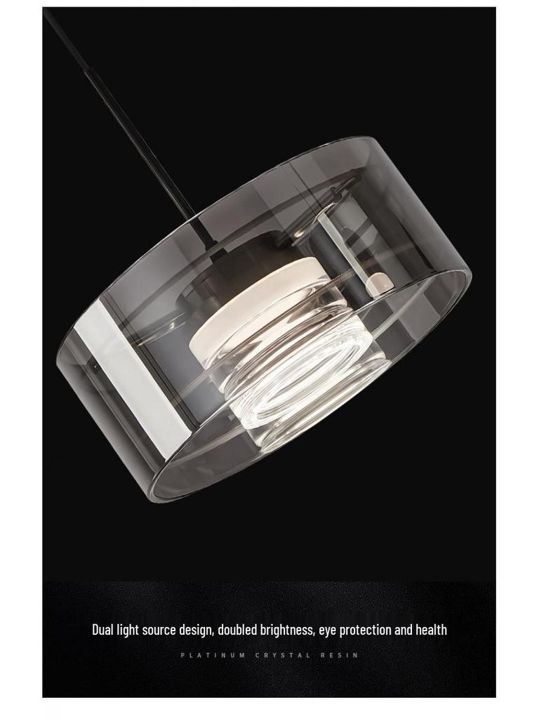 2025 Modern Minimalist Glass Pendant Light with Adjustable Height for Dining Table or Bar