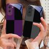 Black And White Grid For Honor 200 90 8X 9X Pro Lite P50 P40 Nova 10 11i P60 Magic4 6 Mate 20 50 Tempered Glass Phone Case