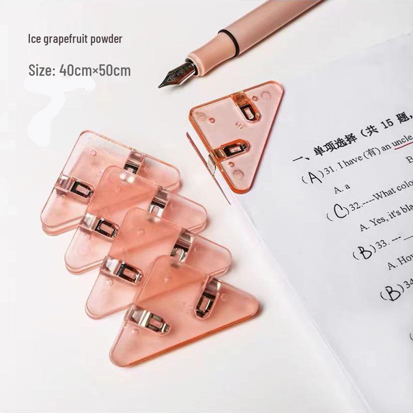 Transparent Triangle Corner Clip for Student File Organization and Storage