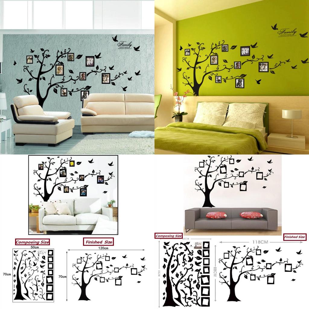 Modern Minimalist Photo Tree Wall Sticker For Living Room And Bedroom Decor