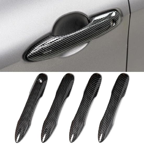 No Adhesive Snap-On Car Door Handle Cover Protector Compatible For Toyota 2018-    2024 2025 2026 Camry -2026 Corolla - Avalon 2016-2026 Prius -2024