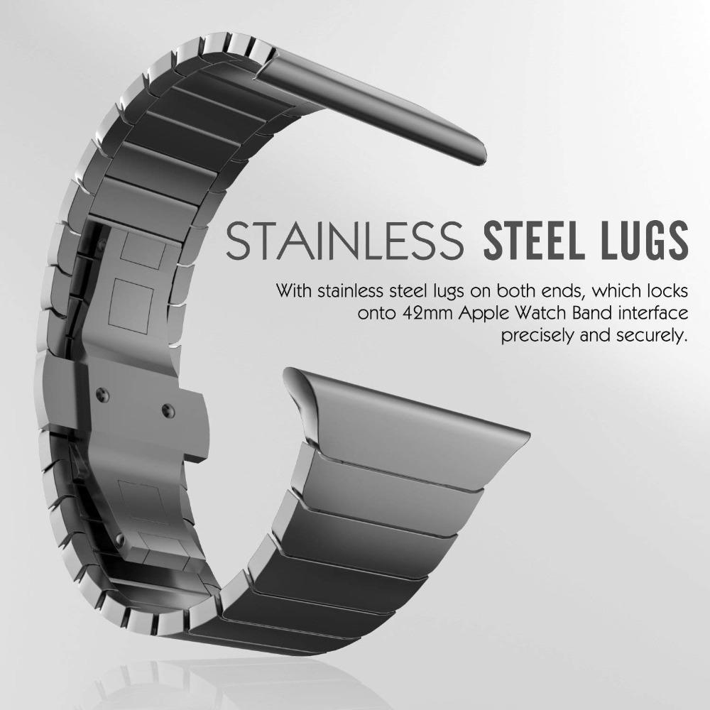 Luxury Link Watch Band for Iwatch Series 8 Ultra 7 SE 6 5 4 3 Stainless Steel Strap for Apple Watch Band Ultra Smartwatch Strap